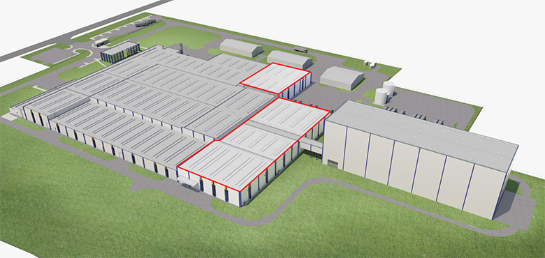 Aktualnie na terenie zakładu trwa rozbudowa, której celem jest zwiększenie powierzchni użytkowej fabryki o 10 000 m2