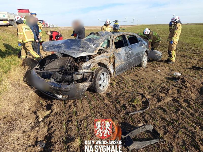 Zderzenie na DK5 – kierowca Forda trafił do szpitala po nieprawidłowym wyprzedzaniu