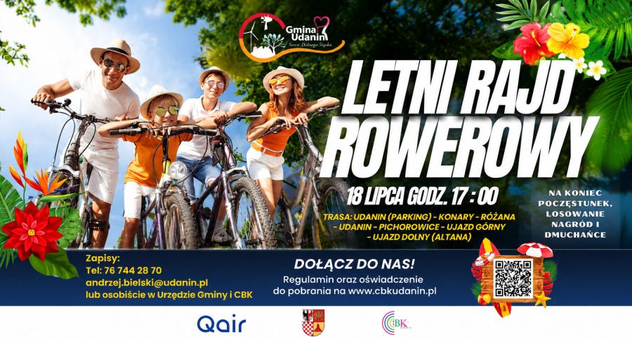 Letni Rajd Rowerowy już 18 lipca. Gmina Udanin zaprasza na wspólną wyprawę