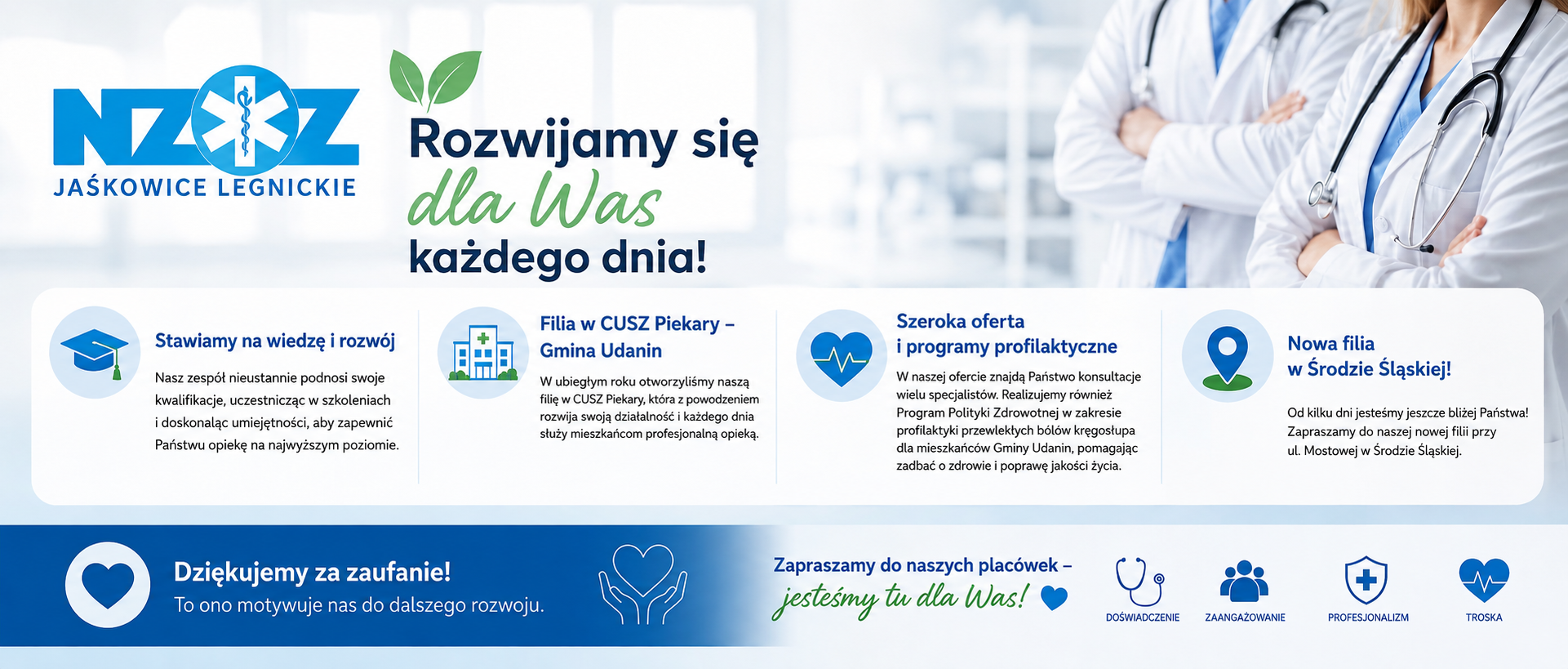 NZOZ Jaśkowice Legnickie coraz bliżej pacjentów. Nowa filia w Środzie Śląskiej