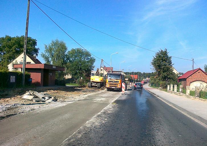 Utrudnienia drogowe w miejscowości Rusko