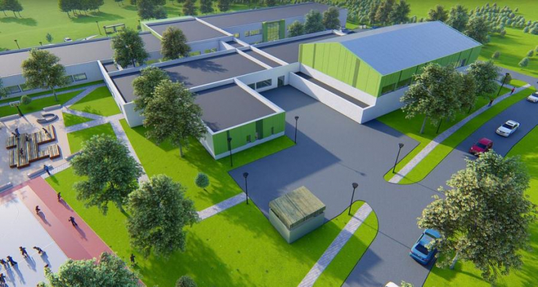 Wizualizacja budynku nowej szkoły w Środzie Śląskiej