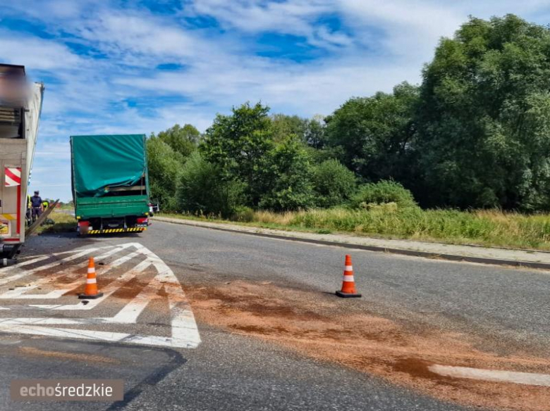 Zderzenie dwóch ciężarówek na DK94 w miejscowości Wilczków