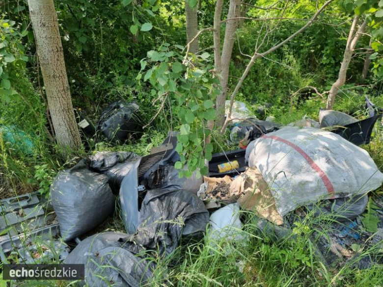 Dzikie wysypisko śmieci w Malczycach