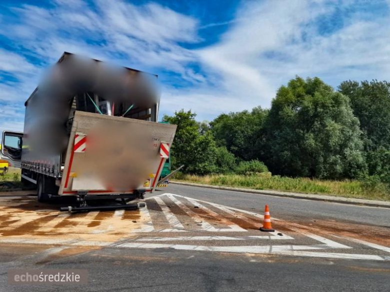Zderzenie dwóch ciężarówek na DK94 w miejscowości Wilczków