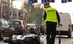 Motocyklista trafił do szpitala
