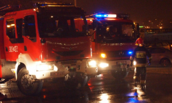 W Różanej palił się sklep