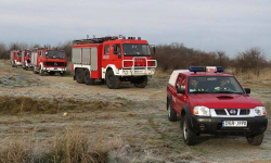 Ćwiczenia straży pożarnych w Ujeździe Górnym