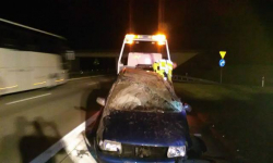 Dachowanie na autostradzie A4