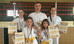 Złoto dla miękińskich karateczek