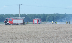 Pożary ściernisk i samochodu osobowego. Raport średzkich strażaków
