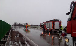 Wypadek na A4. Jeden z kierowców został zabrany przez śmigłowiec LPR do szpitala