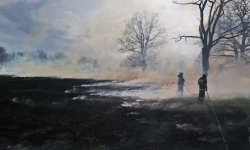 W pobliżu Głoski spłonęło 8 hektarów nieużytków. Ogień gasił samolot