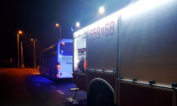 Strażacy w nocy zostali wezwani do pożaru autobusu