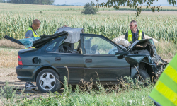 Tragiczny wypadek na drodze powiatowej. Kierowca nie żyje