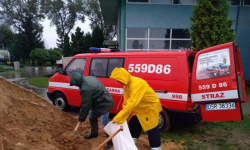 Na terenie gminy Udanin doszło do lokalnych podtopień. Zalało także teren budowy skate parku