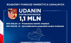 Gmina Udanin z 2 dotacjami z Rządowego Funduszu Inwestycji Lokalnych