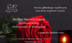 Kondolencje od pracowników szkoły w Malczycach