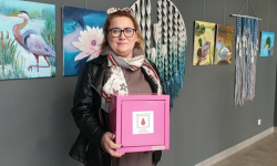 Różowa skrzyneczka w Powiatowym Centrum Kultury Alternatywnej w Środzie Śląskiej