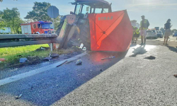 Śmiertelny wypadek na krajowej 94. Nie żyje operator ciągnika