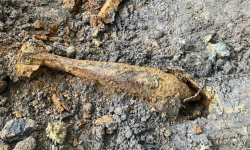 Średzcy funkcjonariusze zabezpieczyli miejsce znalezienia niewybuchu