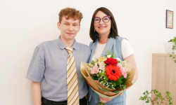 Szymon Bartoch – laureat ogólnopolskich konkursów – gościem burmistrz Elżbiety Czarnoty