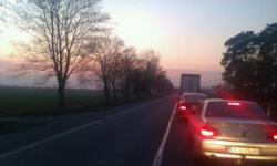 Zablokowana droga Wrocław - Środa Śląska