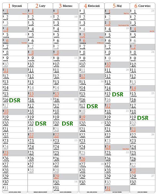 Harmonogram wydań gazety Echo Średzkie