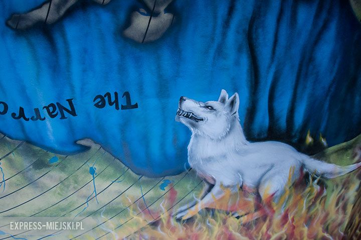 Rysunki na suficie w Gościńcu pod Furą wykonane przez wrocławskich studentów