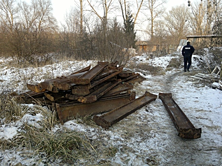 Kradzież podkładów kolejowych