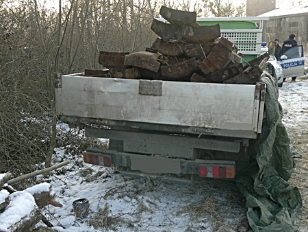 Kradzież podkładów kolejowych