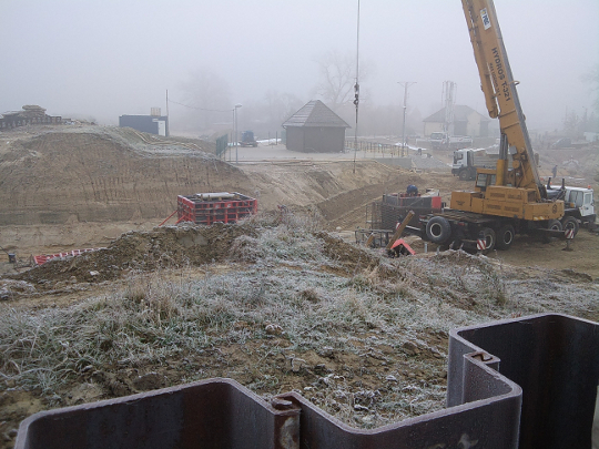 Budowa stopnia wodnego w Rzeczycy