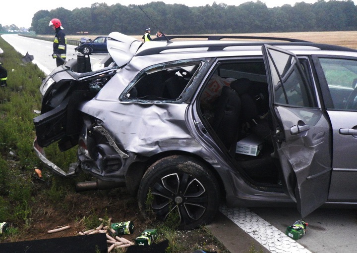 Wypadek na autostradzie. Na miejscu zginął kierowca