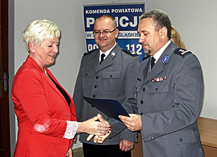 Uroczystość w komendzie 