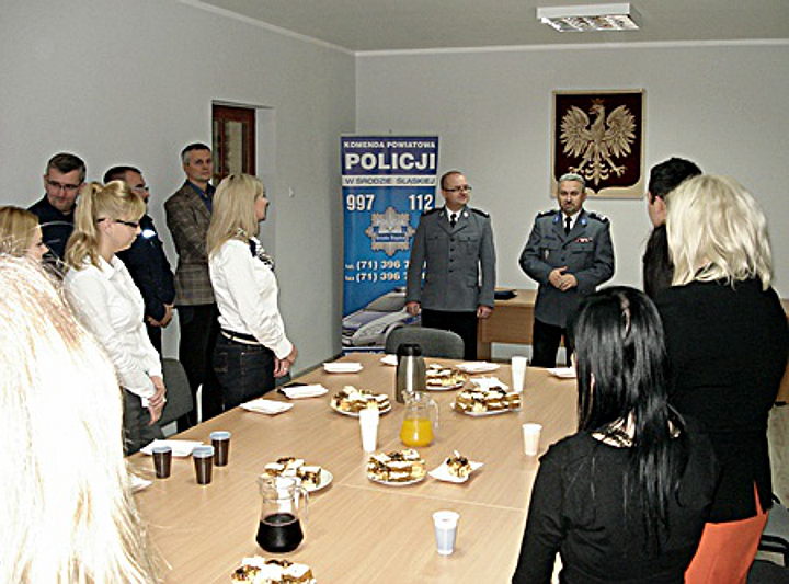 Uroczystość w komendzie 