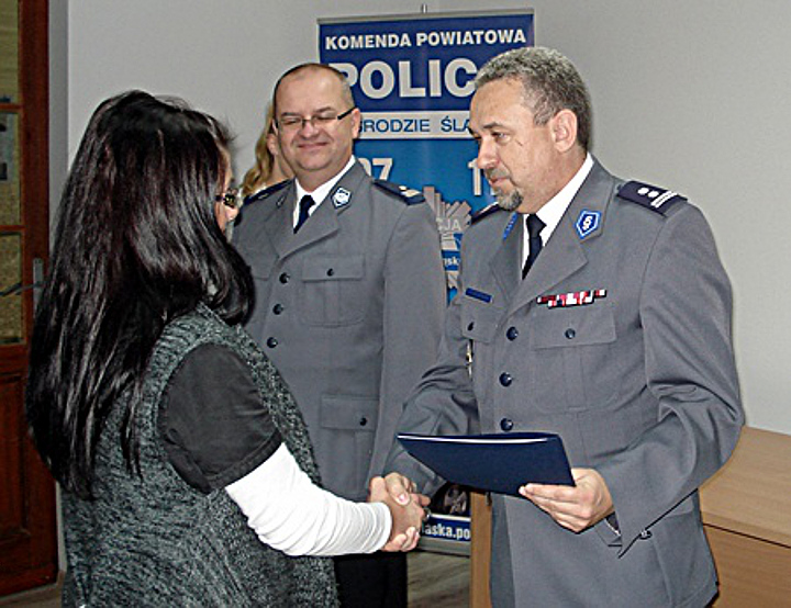 Uroczystość w komendzie 