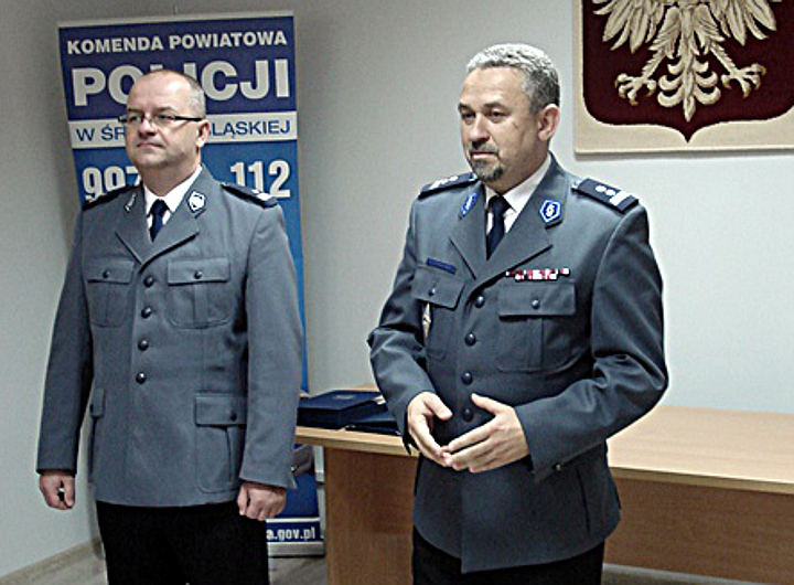 Uroczystość w komendzie 