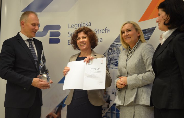 Nagrodę w imieniu szkoły odebrała Jolanta Bilińska, dyrektorka PZSP 