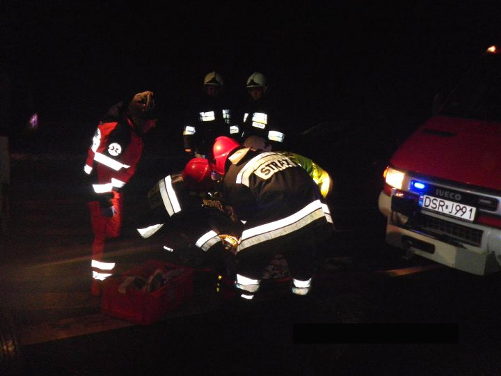 Wypadek w Komornikach