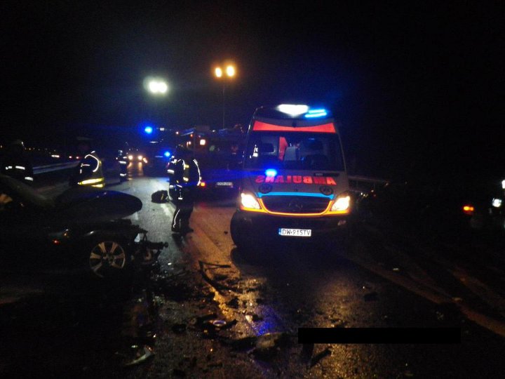 Wypadek w Komornikach