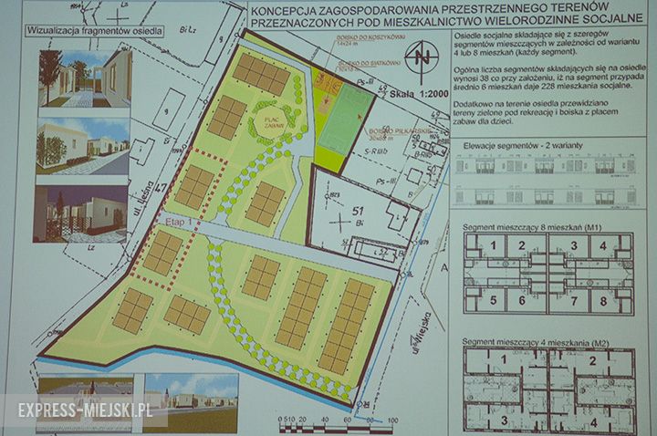 Projekt osiedla mieszkań socjalnych - ulica Wiejska