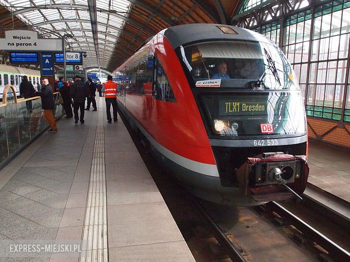 Pociąg relacji Wrocław - Drezno
