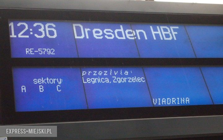 Pociąg relacji Wrocław - Drezno