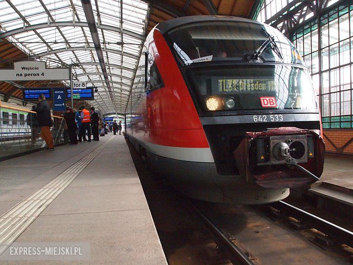 Pociąg relacji Wrocław - Drezno