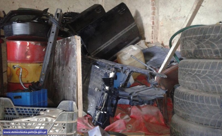 W dziupli rozmontowywano auta na części