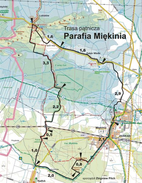 Trasa na terenie gminy Miękinia