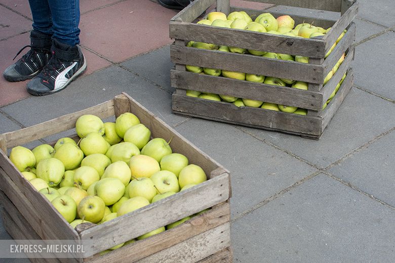 Akcja rozdawania bezpłatnych jabłek w Miękini