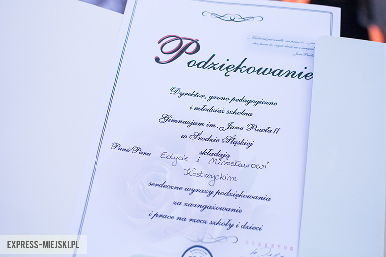 Zakończenie roku szkolnego w gimnazjum w Środzie Śląskiej