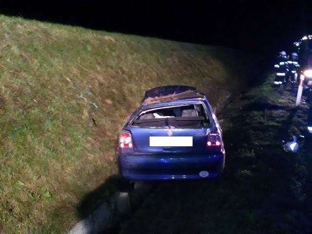 Dachowanie auta na autostradzie A4