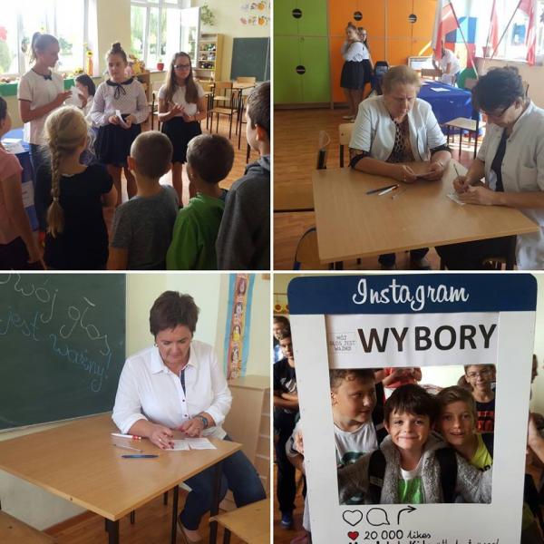 Wybory samorządowe w szkole podstawowej w Udaninie